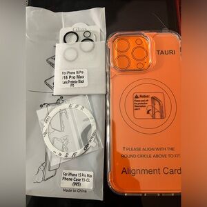 iPhone 15 pro max case and lens protector